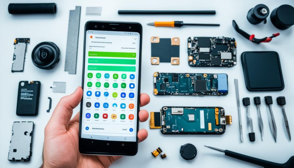 troubleshooting black and white display on Android phones